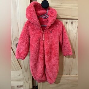 Vineyard Vines Coral Pink Fuzzy Bunting Footless 6-12 Months **read
